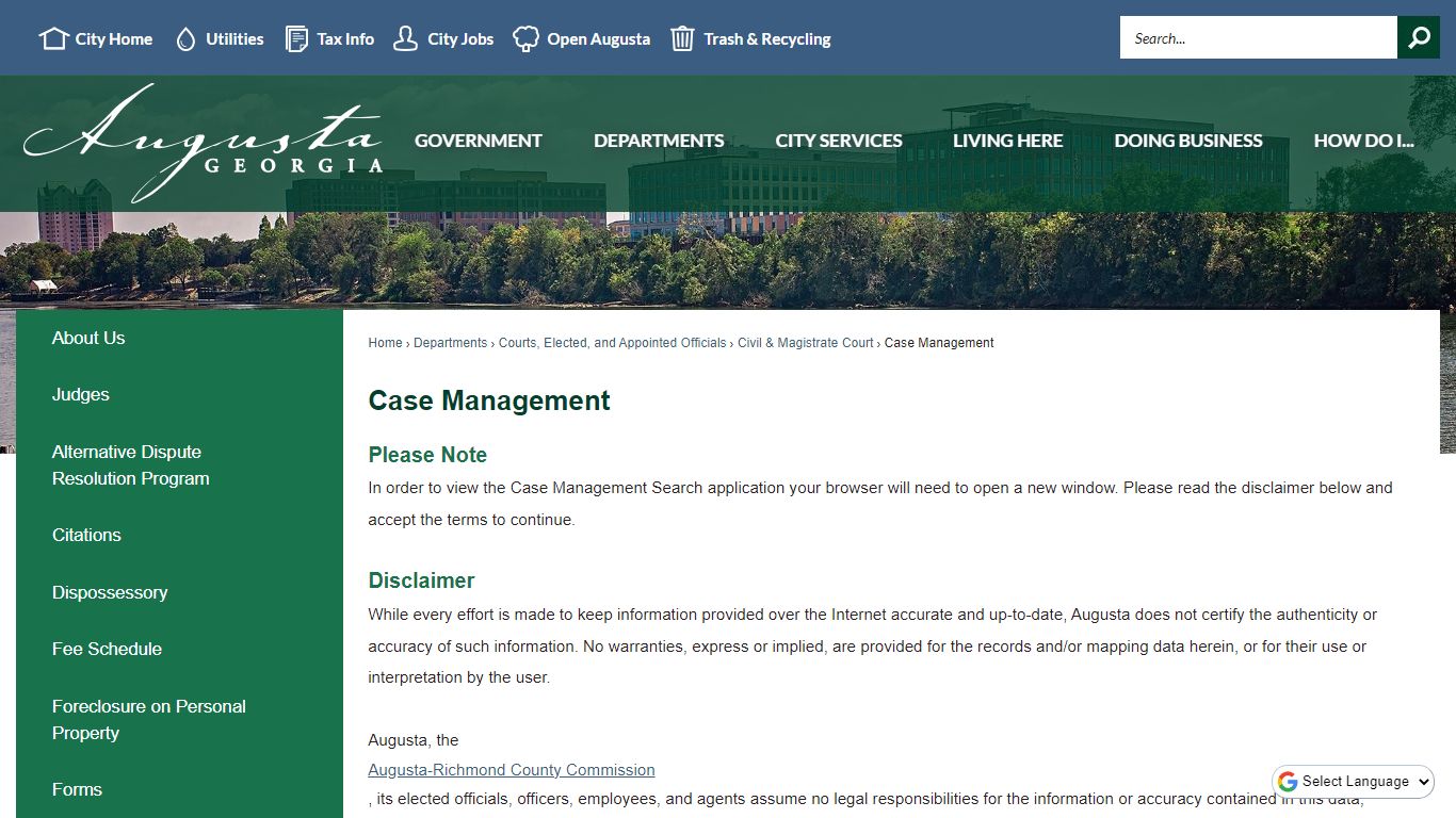 Case Management | Augusta, GA - Official Website
